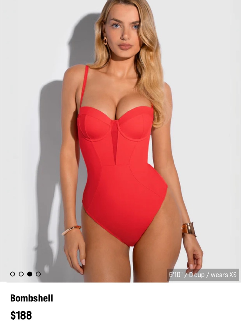 Bombshell Structured Red One-Piece Swimsuit